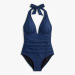 مایو یک‌تکه زنانه Cupshe مدل Ruched Halter Tummy Control