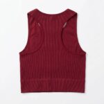 تاپ ورزشی زنانه کراویت (Cravit) مدل کراپ ریب - رنگ زرشکی (Burgundy) - تصویر 2