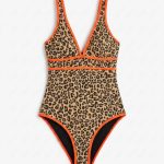 مایو یک‌تکه زنانه Cupshe مدل Leopard Trim One Piece