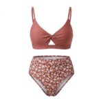ست بیکینی Cupshe مدل Red Twist Keyhole