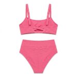 بیکینی دوتکه Cupshe مدل Hot Pink – صورتی سرخابی (باربی) با یقه V و پایین‌تنه فاق بلند - تصویر 2