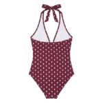 مایو یک‌تکه Cupshe مدل Maroon Polka Dot Tummy Control - تصویر 2