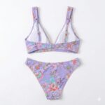 بیکینی دوتکه Cupshe مدل Dreamy Garden – رنگ بنفش یاسی با تزیینات توری (Lace) - تصویر 2