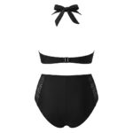 بیکینی دوتکه Cupshe مدل Crochet Halter – رنگ مشکی با جزئیات بافت ظریف (گیپور) - تصویر 2