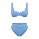 ست بیکینی Cupshe مدل Escaping Blue Underwire – آبی، فنردار و با پایین‌تنه هیپستر