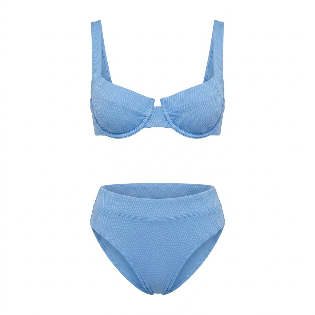 37 ست بیکینی Cupshe مدل Escaping Blue Underwire – آبی، فنردار و با پایینتنه هیپستر - تصویر 1