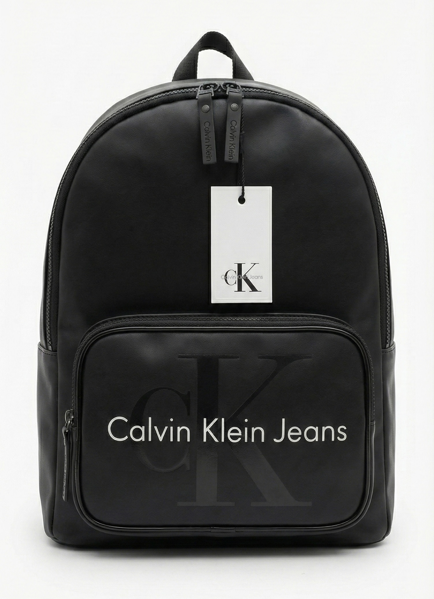 4 کوله پشتی چرمی کلوین کلین (Calvin Klein Jeans) مدل مونوگرام - مشکی مات - تصویر 1
