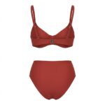 نیم‌تنه بیکینی Cupshe مدل Wine Scoop Neck – رنگ زرشکی کلاسیک با طراحی مینیمال - تصویر 2