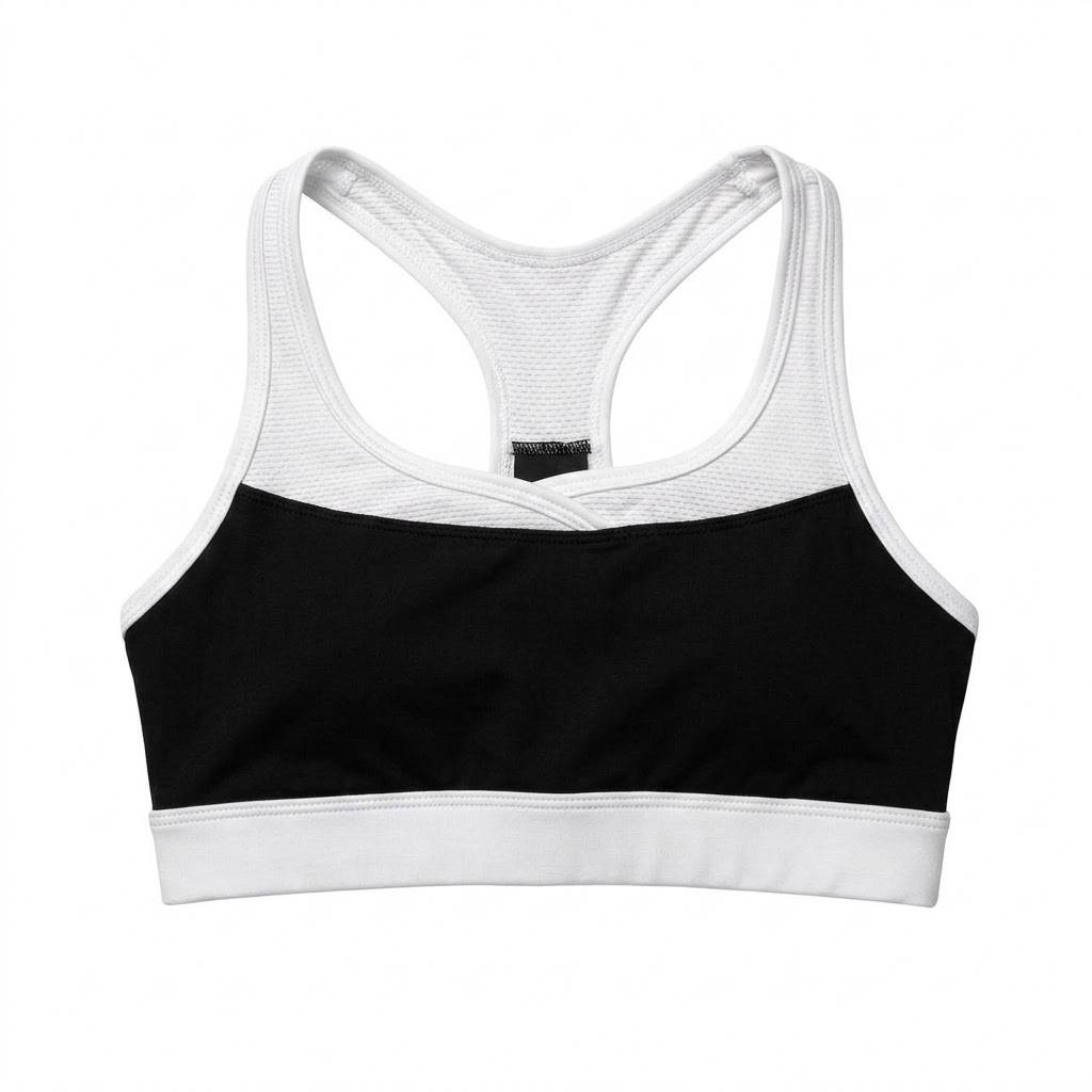 8 نیمتنه ورزشی زنانه مدل Contrast Racerback - ترکیب رنگی سفید و مشکی - تصویر 1
