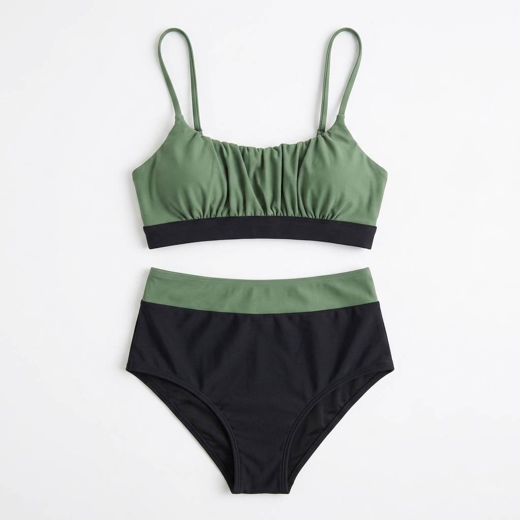 9 بیکینی زنانه Cupshe مدل Color Block Ruched - تصویر 1